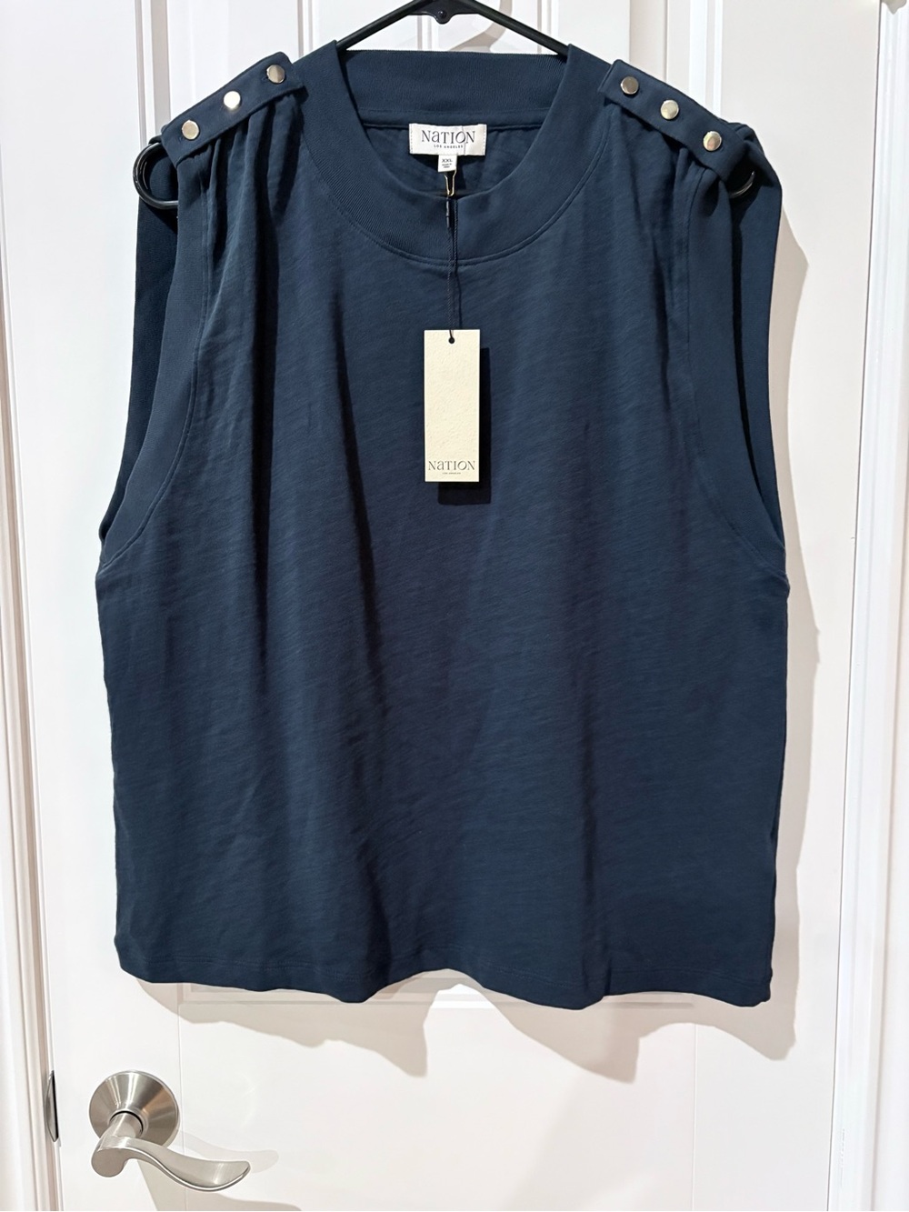 Nation LA Anthropologie Mikka Buttoned-Shoulder Tank - Picture 2 of 4